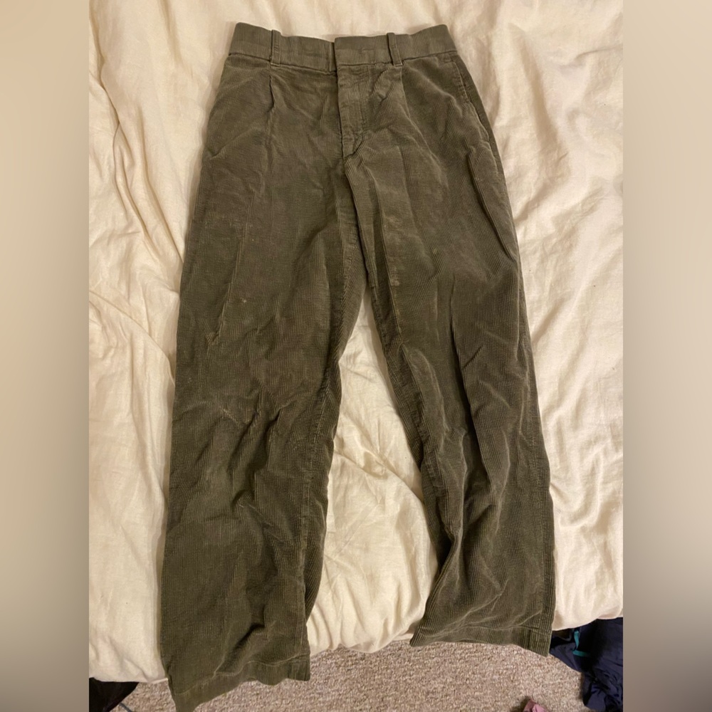 Women’s Olive Corduroy Pants